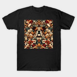 Bulldog inspired by William Morris T-Shirt